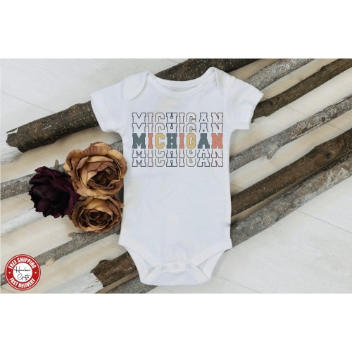 Michigan Gerber® Baby Onesie® in Short or Long Sleeves