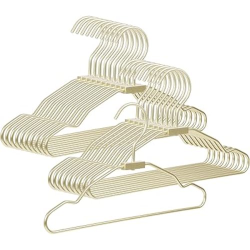 VWV Aluminum Hangers, 20 Pack Baby Hangers，12.6 Inch Children Baby Hanger, Sturdy Metal Children Clothes Hangers for Wardrobe, Space-Saving Toddler Hanger