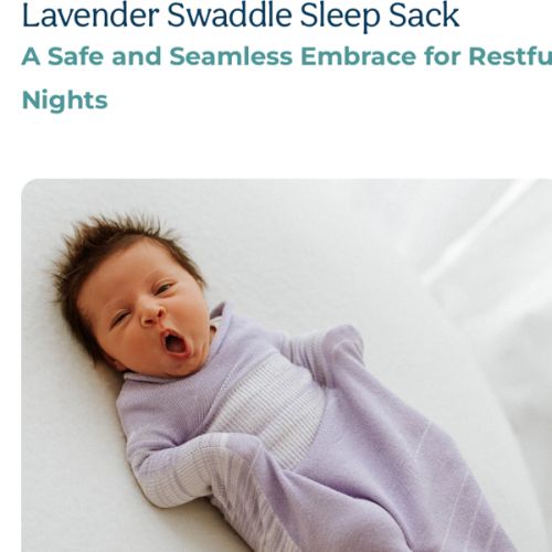 Lavender Swaddle Sleep Sack - Small ( 6-12 pounds)