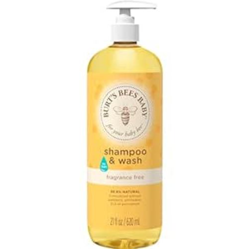 Amazon.com: Burt's Bees Baby Sensitive Shampoo & Wash, Tear Free Non Irritating Soap, Gentle Plant Based Formula, Pediatrician Tested, Fragrance Free -21 oz : Baby