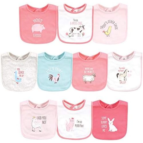 Hudson Baby Unisex BabyCotton Bibs