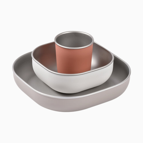 Beaba Stainless Steel Meal Set - Terracotta