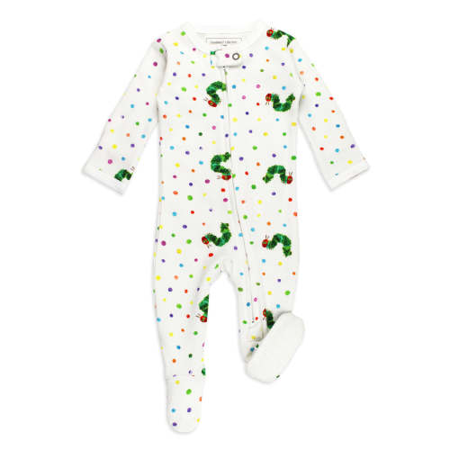 Organic 2-Way Zipper Footie in Caterpillar – L'ovedbaby