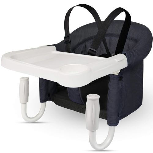 Hook On High Chair with Tray, Fast Table Chair for Baby Toddler, Portable Feeding Seat Attaches to Table, Washable for Travel Outside