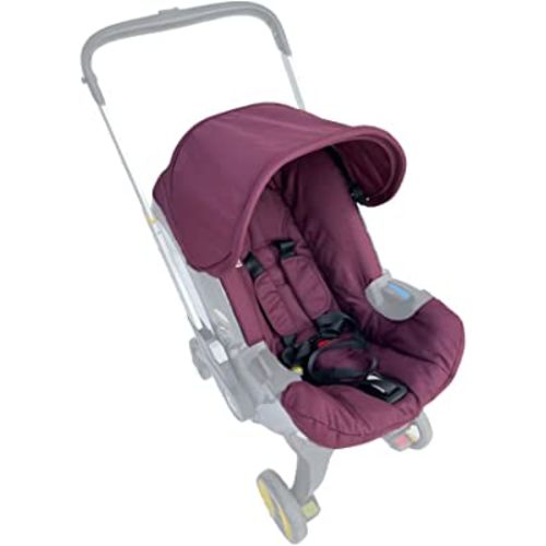 Seat Cushion Changing Kits Clothes, Sun Shade, Stroller Canopy Compatible with Doona Car Seat & Stroller (Wine Red)