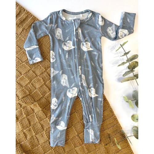 Modern Western Cowboy Hat Baby Footed Pajamas