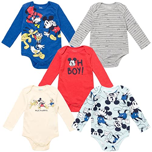Disney Lion King Winnie The Pooh Nightmare Before Christmas Mickey Mouse Baby 5 Pack Bodysuits Newborn to Infant