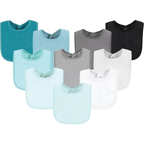 Hudson Baby Unisex BabyDrooler Bib with Waterproof Lining