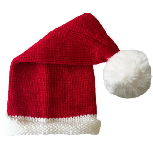 Santa Knit Hat, Red