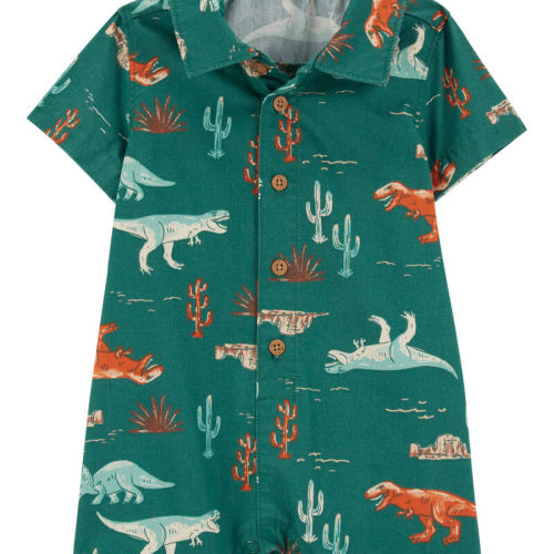 Green Baby Dinosaur Cotton Romper | carters.com