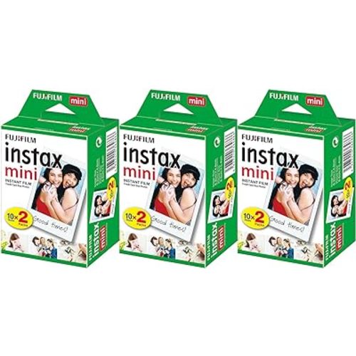 Fujifilm Instax Mini Instant Daylight Film ISO 800, 3 x Twin Packs, (60 Exposures)