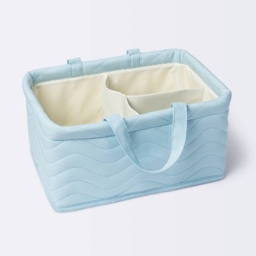 Quilted Fabric Diaper Caddy - Blue - Cloud Island™