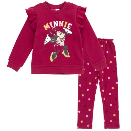 Disney Minnie Mouse Infant Baby Girls Fleece Sweatshirt and Pants Set Polka Dots Minnie Mouse / Polka Dot 18 Months