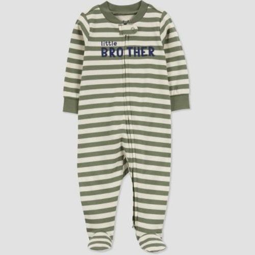 Carter's Just One You® Baby Boys' Green Little Brother Sleep N' Play - Green/gray 6m
