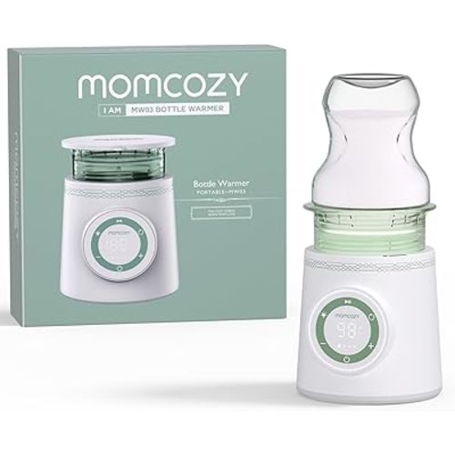 Momcozy Portable Bottle Warmer for Travel, Double Leak-Proof Travel Bottle Warmer with Fast Heating, Safety Material Baby Bottle Warmer for Dr. Brown, Philips Avent, Medela, Tommee Tippee, Comotomo