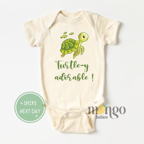Turtley Adorable Baby Onesies® Brand Cute Animal Bodysuit Baby Shower Gift Turtle Shirt Funny Baby Gift Baby Shower Gift Cute Turtle Baby