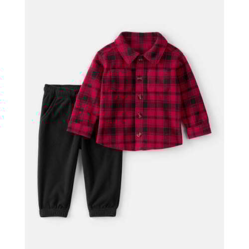 Baby Boy 2-Piece Plaid Shirt and Pants Set - Carter's | Carter's