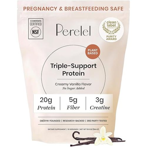 Perelel Vegan Pea Protein Powder, 20g Protein, Vanilla