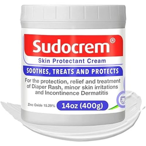 Sudocrem Skin Protectant Cream - Diaper Rash Cream for Baby – Soothes, Treats, and Protects, For the Relief, Treatment, and Prevention of Diaper Rash, 15.29% Zinc Oxide – 14oz