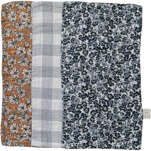 Mebie Baby Burp Cloths, Summer Floral, Muslin Burp Cloth Set for Spit Up, Drool, and More, Boho Burp Cloths for Baby Boy and Girl, Baby Must Haves for Registry Lists and Gifts for Newborns