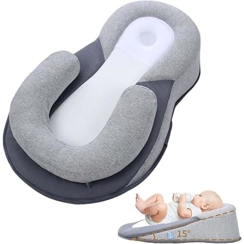 Restnest Baby Bed Acid Reflux with Strap, 2025 New Keesley Rest Nest Baby Bed for Reducing Spit-Up, Babies Feeding Support Pillow, Anti Reflux Newborn Feeding Pillow (Regular no Strap)