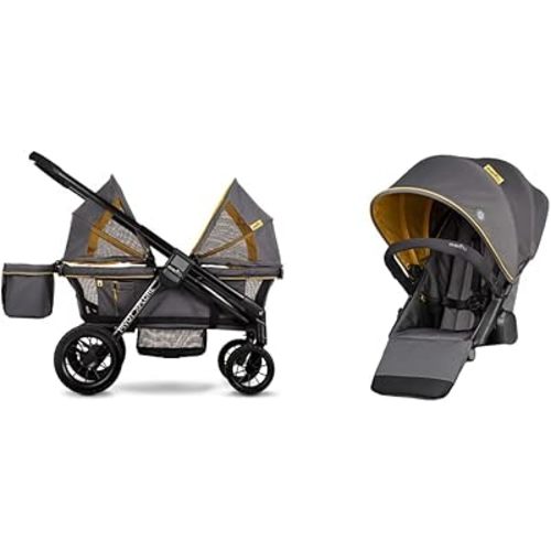 Evenflo Pivot Xplore All-Terrain Stroller Wagon with Second Seat (Adventurer Gray)