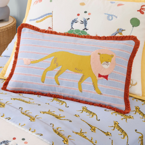 Kids Animal Striped Pillow