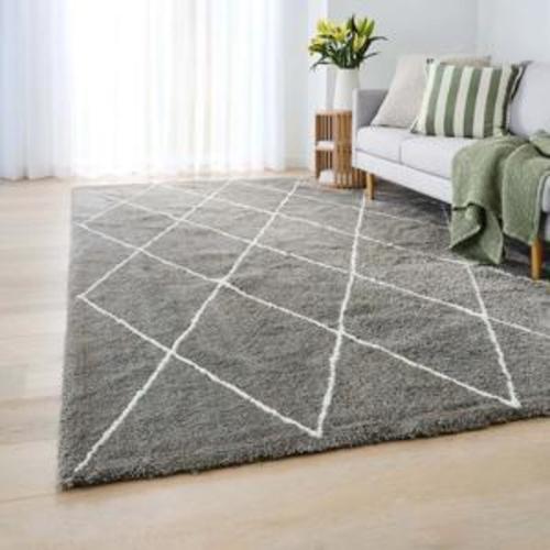 Trellis Rug - Grey, Extra Extra Large - 300cm x 200cm