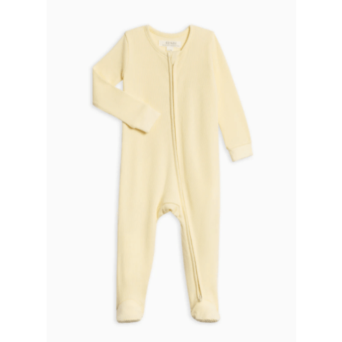 Kit Ribbed Zipper Sleeper - Butter