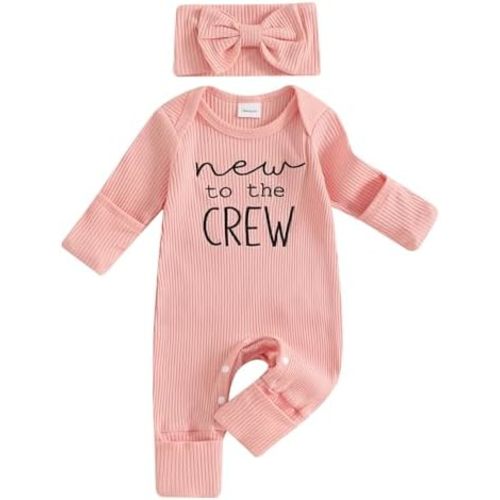 allshope Infant Baby Girl Fall Outfit Sweatshirt Romper Little Sister Lil Sis Long Sleeve Jumpsuit Newborn Clothes