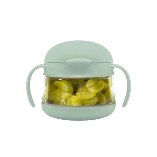 Ubbi Tweat No Spill Snack Container for Kids, BPA-Free, Toddler Snack Container, Sage