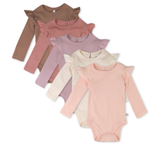 5-Pack Organic Cotton Long Sleeve Bodysuits | Honest Baby Clothing