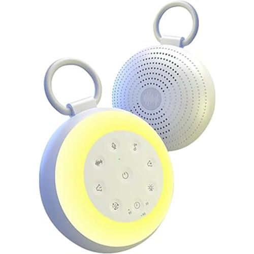 Vaydeer SA18 White Noise Machine with Recording - Portable Sound Machine & Bluetooth Speaker for Baby Adults, 24 Soothing Sounds, Night Light, Noise Canceling for Office, Sleep, Home, Travel