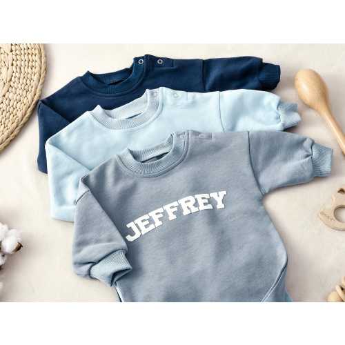 Custom Bubble Baby Bodysuit, Personalized Puff Name Baby Sweatshirt, Baby Shower Gift, Baby Birthday Newborn Gift, Minimalist Baby Romper