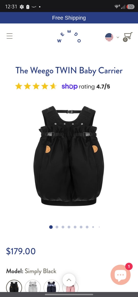 The Weego TWIN Baby Carrier