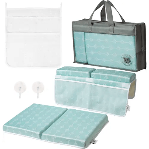 Extra Large Premium Size Bath Kneeler and Elbow Rest Pad Set. Made with Top Notch Quality Materials. Extra Thick Foam Padding for Ultimate Comfort. 5pc Set. Perfect for Parents and Pet Lovers.