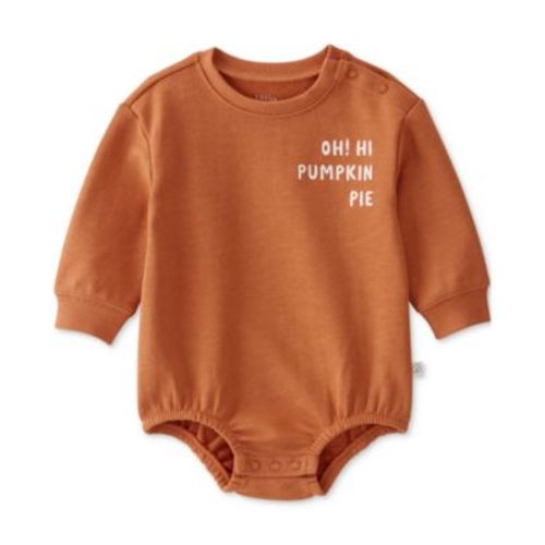 Baby Oh Hi Pumpkin Pie Organic Cotton French Terry Bubble Bodysuit