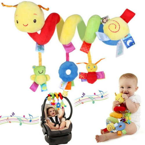 Pixnor Multifunctional Baby Car Seat Dangle Toy, Infant Activity Stroller Toy with Ringing Bell