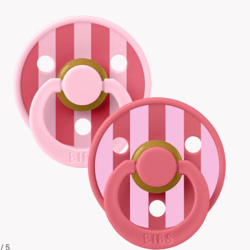 BIBS STUDIO 2 Pack Block Pacifiers - Baby Pink Coral Mix – Bibsworld store US
