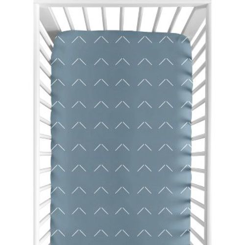 Sweet Jojo Designs Boy Or Girl Gender Neutral Unisex Baby Fitted Crib Sheet Woodland Arrow Blue And White