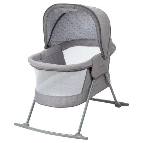 Foldable rocking bassinet (comes with safe flat mattress)