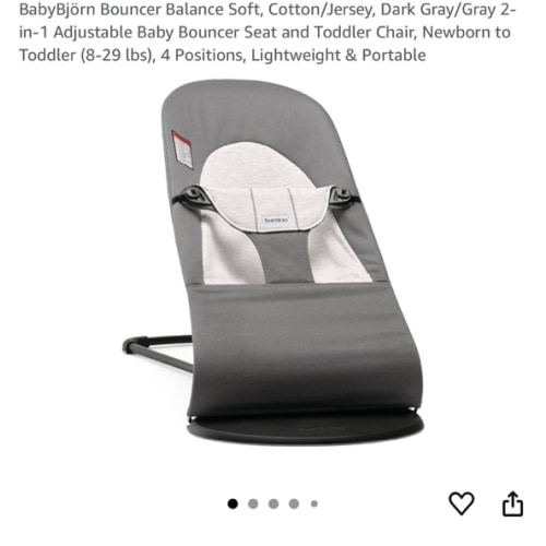 BabyBjörn Bouncer Balance Soft, Cotton/Jersey, Gray