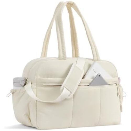 CLUCI Duffle Bag for Travel, Gym Bag for Women, Puffer Tote Small Carry On Bag, 30L Duffle Weekender Bags with Wet Pocket