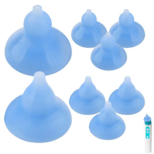 IMPRESA [8 Pack] Replacement Silicone Tips for Nose Frida Electric Nasal Aspirator - Extra Tips for Nasal Aspirator for Baby and Toddler - 2 Shapes Included - Nose Sucker Replacement Parts