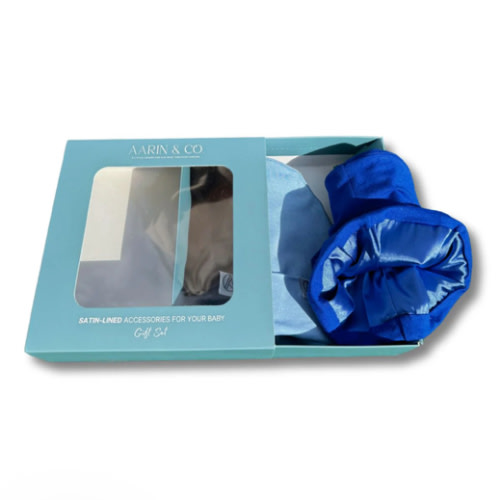 Newborn Satin Lined Jersey Beanie Gift Set-Boy – Aarin & Co.