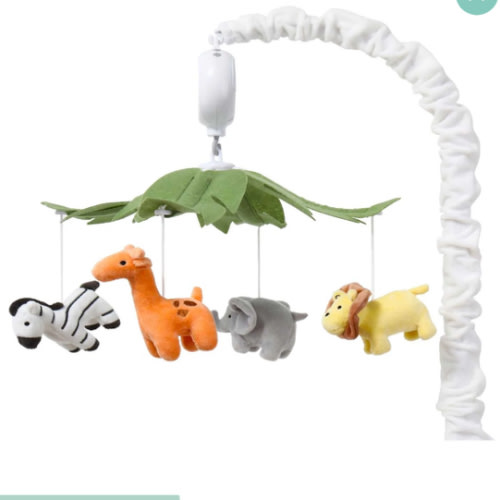 Safari Animals Baby Musical Crib Mobile