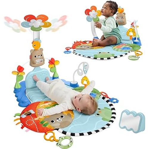 Fisher-Price Baby Play Mat 3-in-1 Kick & Sway Gym Sensory Activity Toy for Newborn Developmental Play Infants Ages 0+ Months