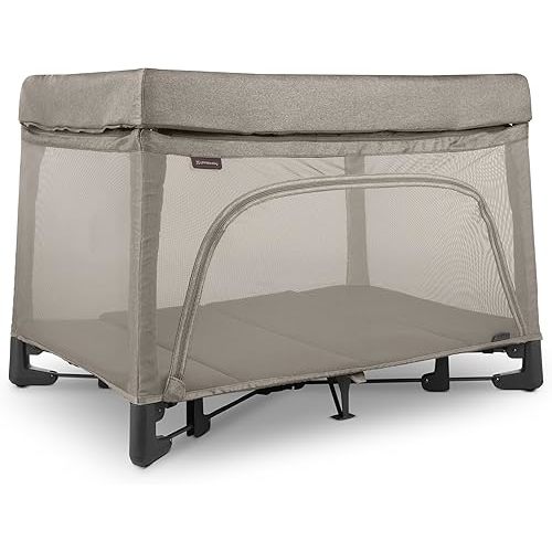 UPPAbaby Remi Playard | Deluxe 3-in-1 Portable Playard, Bedside Bassinet + Travel Crib| Mesh Bassinet, Mattress, Organic Cotton Mattress Cover + Storage Bag Included | Wells (Dark Taupe Mélange)