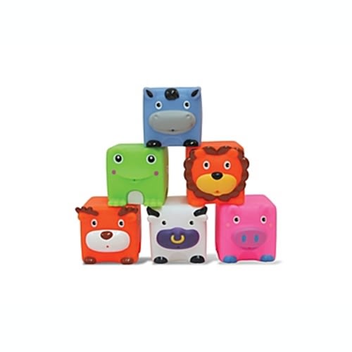 Edushape® 6-Piece Soft & Squeezy Critter BlocksEdushape® 6-Piece Soft & Squeezy Critter Blocks