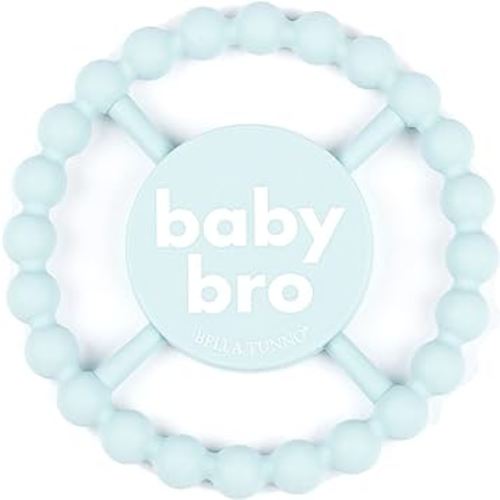 Amazon.com : Bella Tunno Happy Teether for Boys – Soft & Easy Grip Baby Boy Teether Toy, Silicone Teether Ring to Help Soothe Gums, Non-Toxic and BPA Free, Baby Bro : Baby